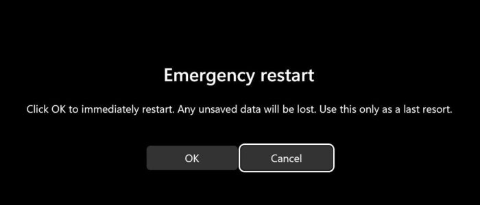 Emergency restart feature image