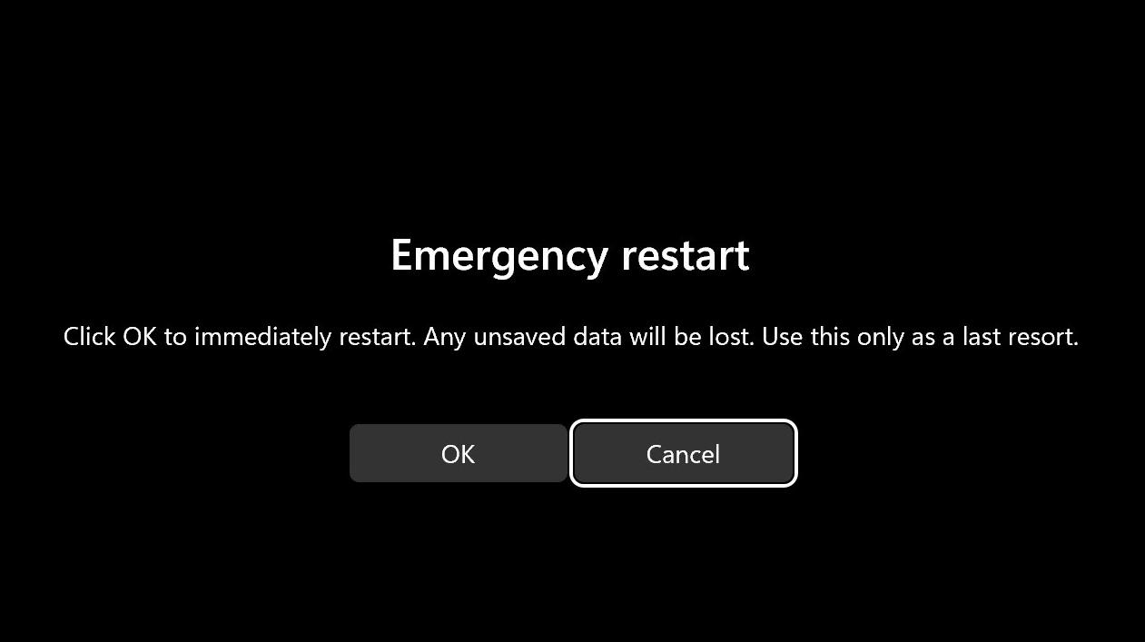 Emergency restart feature image