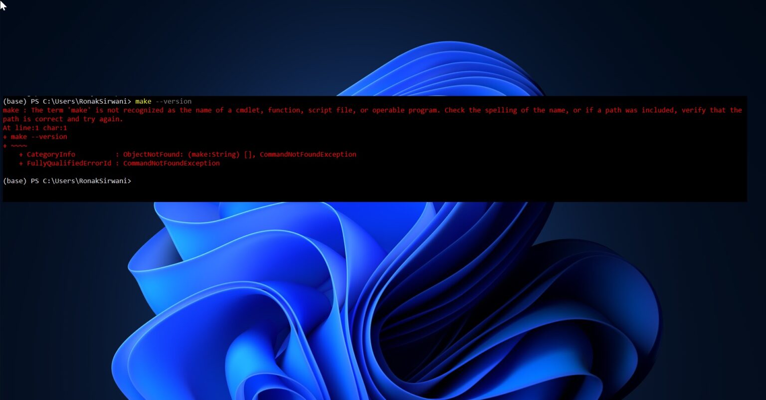 Fix make is not recognized as name of a cmdlet in Windows 11 - Technoresult