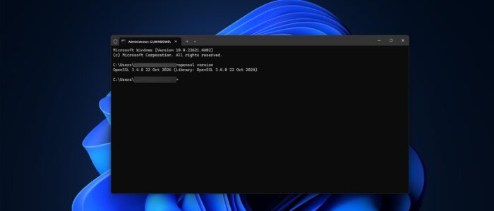 Install openssl on Windows 11