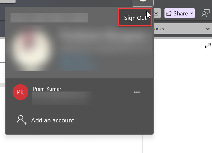 Signout from OneNote-Content not yet available