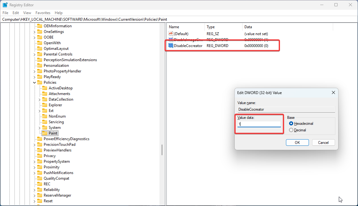 DisableCoCreator DisableCoCreator